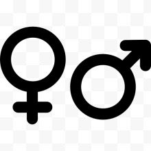 男性和女性的标志图标...