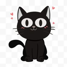 乖巧的黑色猫咪