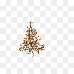 矢量棕色圣诞树