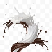 飞溅的牛奶和巧克力...