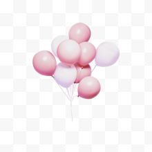 一束粉色气球