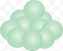 一堆绿色圆球