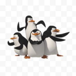 一群卡通企鹅