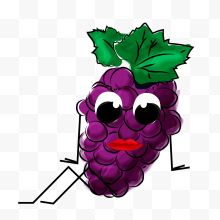 卡通紫色葡萄