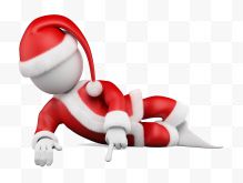 躺在地上的圣诞老人