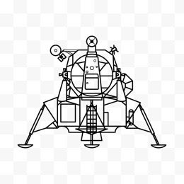 阿波罗登月舱剪纸艺术