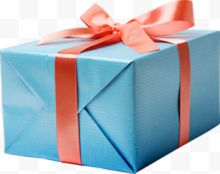 蓝色礼盒贺圣诞迎元旦