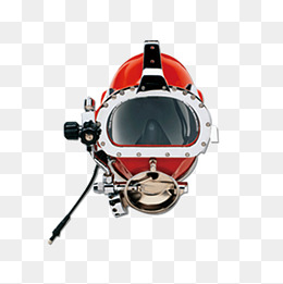 红色潜水头盔