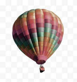 彩色格子热气球装饰图案