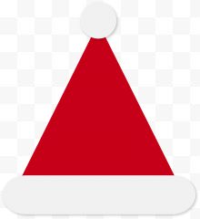 红色三扁平角形圣诞帽