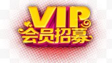 VIP会员招募立体字