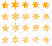 黄色六角星