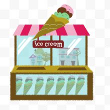 创意冰淇淋售卖摊设计...