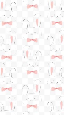 白色兔子粉耳朵背景图...