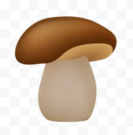 棕色蘑菇免抠