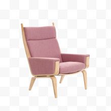 粉红色的舒适单人椅