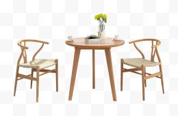 清新木制桌椅