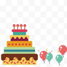 生日蛋糕矢量图下载