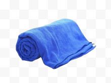 蓝色的一块洗车毛巾...