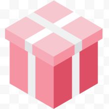 矢量装饰粉色礼盒