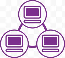 紫色电脑图流程循环