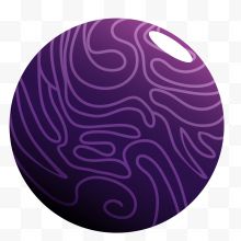 紫白色纹路星球模型