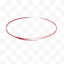红色线条圆环