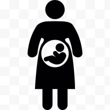 孕妇和胎儿图标