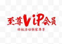 vip会员字体设计