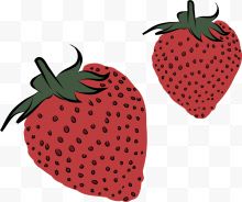红色卡通水果草莓