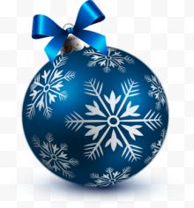 圣诞节蓝色小球装饰...