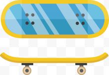 蓝色黄边滑板下载
