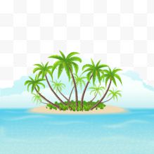 夏日海道椰子树矢量图...