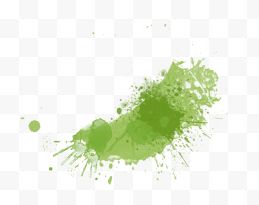 绿色在墙上飞溅的油漆...