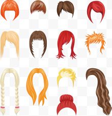 五颜六色的各种女士发型