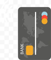 银行卡卡通风格矢量NFC