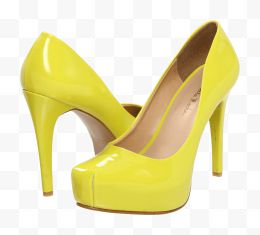 黄色的女性的鞋子