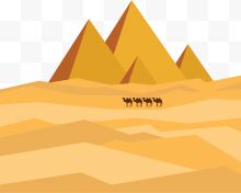 埃及金字塔下的骆驼