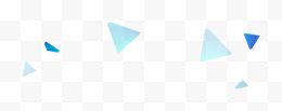蓝色漂浮三角促销装饰