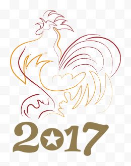 矢量2017鸡年新年