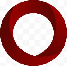 矢量手绘红色圆环