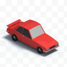红色跑车汽车模型