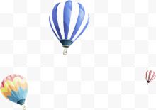 蓝色条纹热气球国庆...