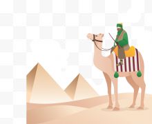 埃及旅游骑骆驼的人