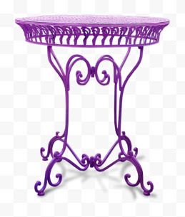 紫色高脚桌子