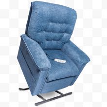 天蓝色科技布升降沙发椅 