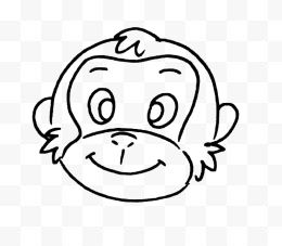 简笔画猴子脸型