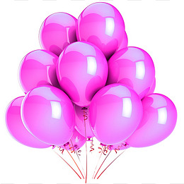 紫色简约气球装饰图案