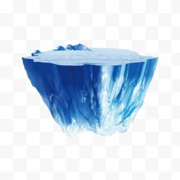 漂浮的蓝色冰山