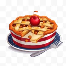 美国旗帜主题蛋糕